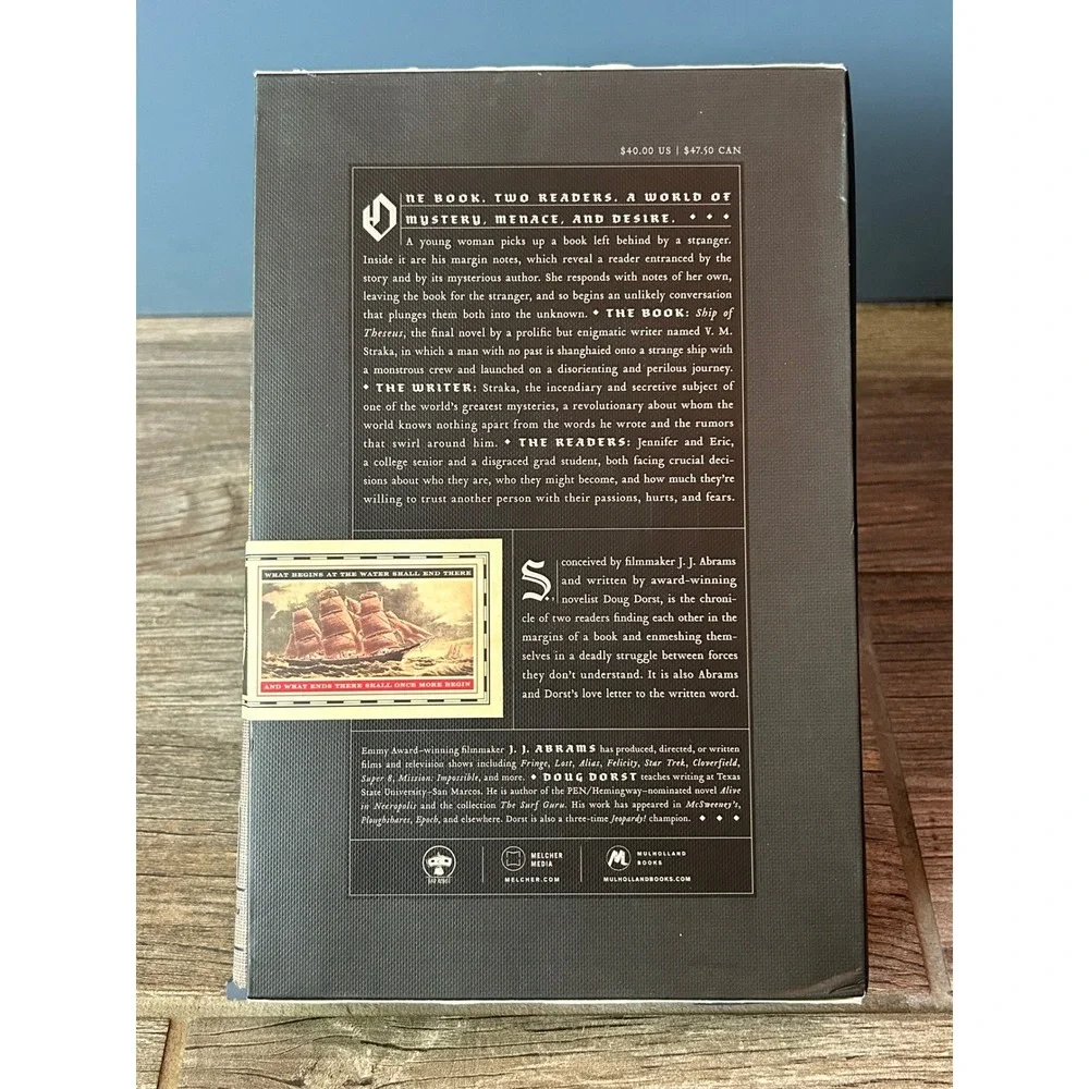S.‎ J.J. Abrams Doug Dorst Ship of Theseus Hardcover Book with Slipcase Mystery